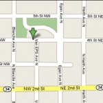 A map to St. Thomas Church