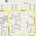 A map to Dakota Prairie Playhouse